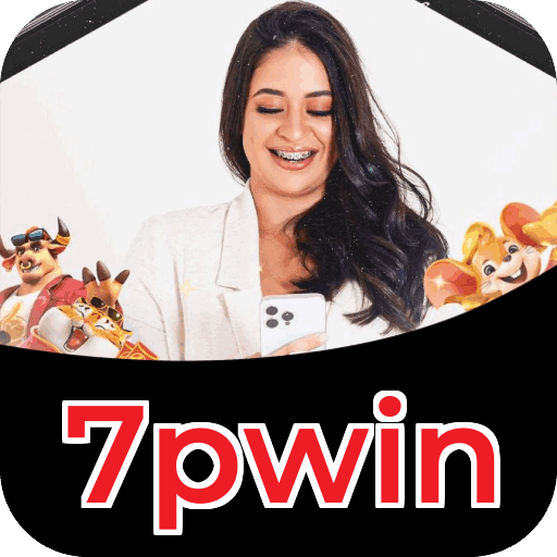 Interface do aplicativo 7pwin mostrando jogos disponíveis no iOS e Android